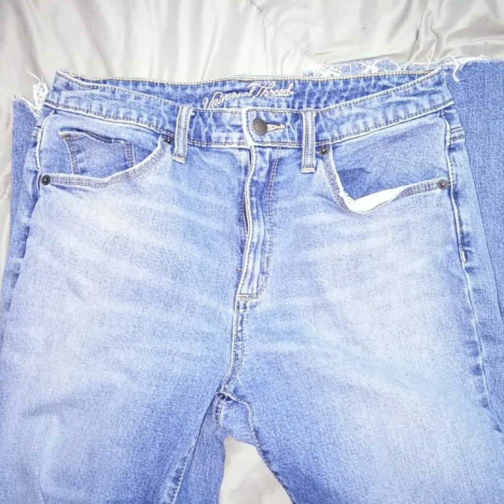 High waisted boot cut jeans